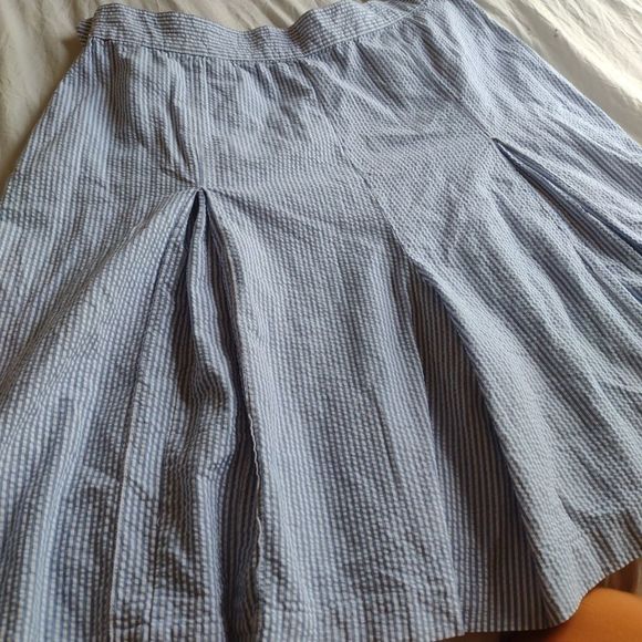 Eddie Bauer blue and white seersucker striped loose shorts size 32 - Picture 6 of 10